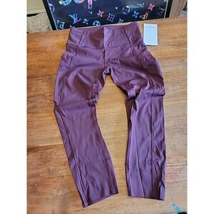 Lululemon Fast Free HR Crop 23” Plum Size 8